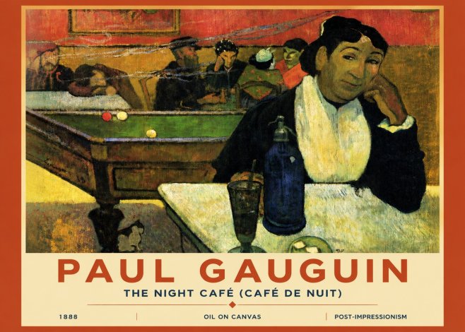 Paul Gauguin The Night Café (Café De Nuit) No4 - Póster