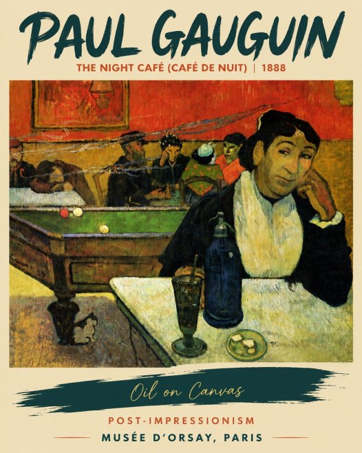 Paul Gauguin The Night Café (Café De Nuit) No5 - Póster