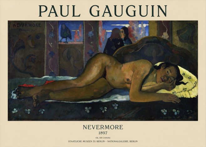 Paul Gauguin Nevermore No3 - Póster