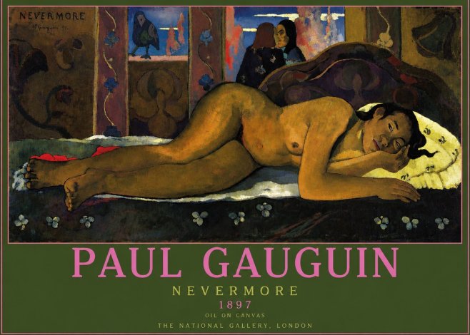 Paul Gauguin Nevermore No5 - Póster