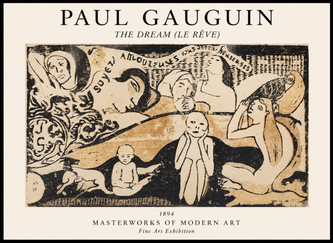 Paul Gauguin The Dream (Le Rêve) No1 - Póster