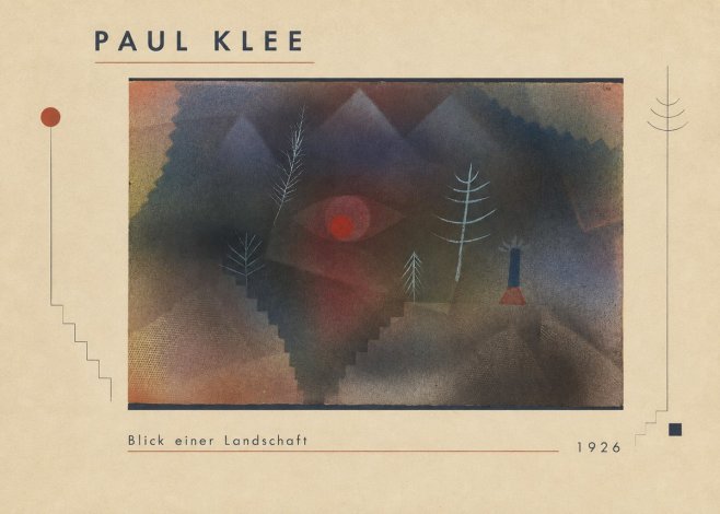 Paul Klee Blick Einer Landschaft No1 - Póster