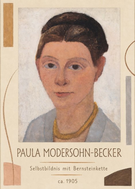 Paula Modersohn-Becker Selbstbildnis Mit Bernsteinkette No1 - Póster