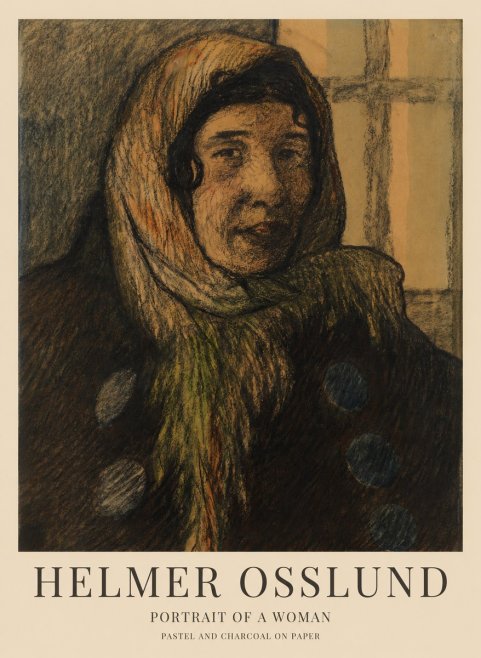 Helmer Osslund Portrait of a Woman No1 - Póster