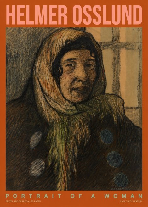 Helmer Osslund Portrait of a Woman No2 - Póster