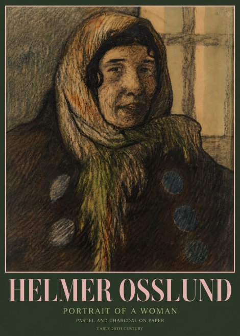 Helmer Osslund Portrait of a Woman No3 - Póster
