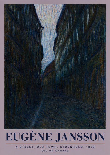 Eugène Jansson A Street. Old Town, Stockholm. 1898 No3 - Póster