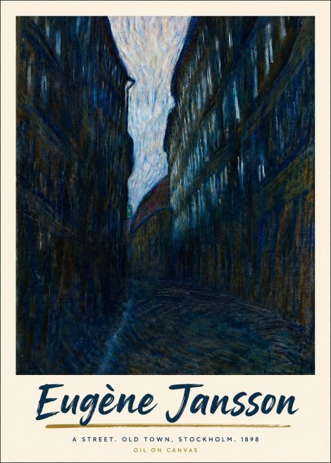 Eugène Jansson A Street. Old Town, Stockholm. 1898 No4 - Póster