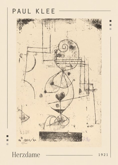 Paul Klee Herzdame No1 - Póster