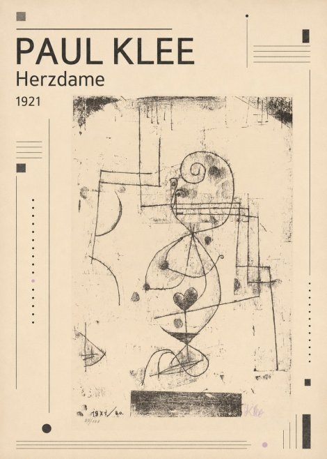 Paul Klee Herzdame No3 - Póster