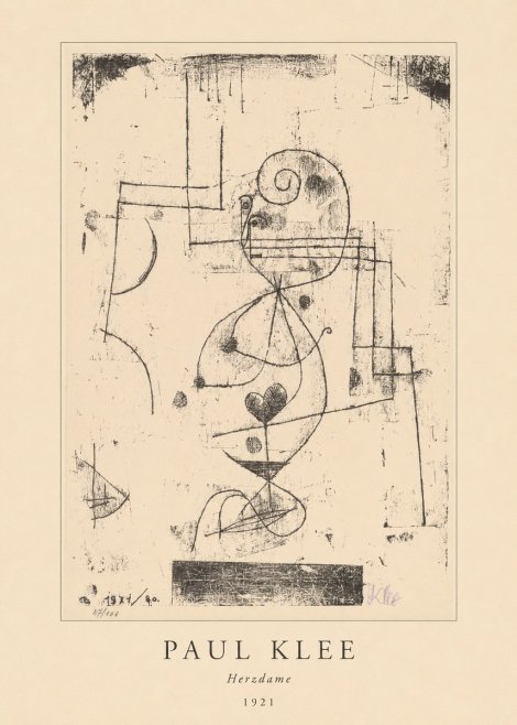 Paul Klee Herzdame No4 - Póster