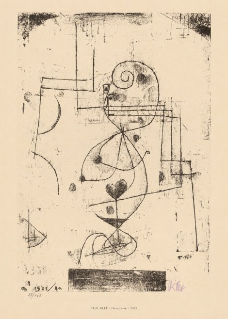 Paul Klee Herzdame No5 - Póster