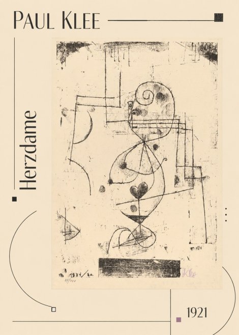 Paul Klee Herzdame No6 - Póster