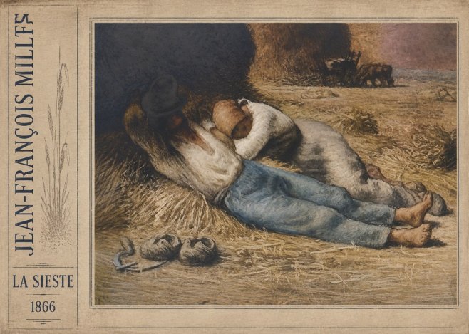 Jean-François Millet La Sieste No2 - Póster