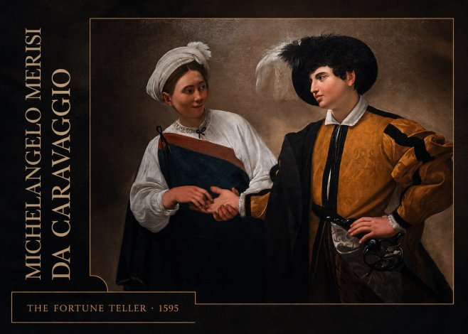 Michelangelo Merisi da Caravaggio The Fortune Teller II No2 - Póster
