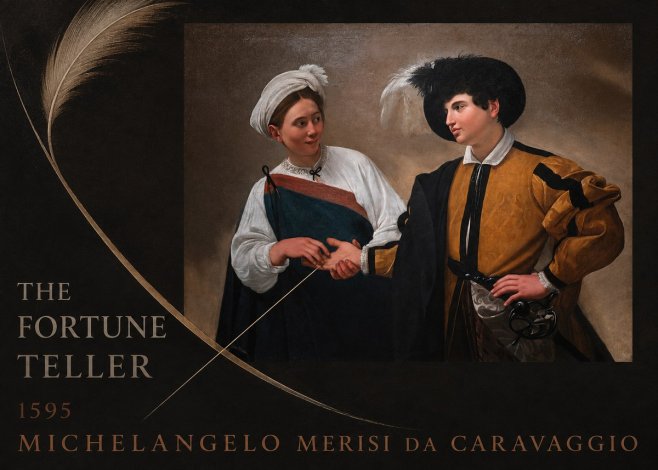 Michelangelo Merisi da Caravaggio The Fortune Teller II No6 - Póster