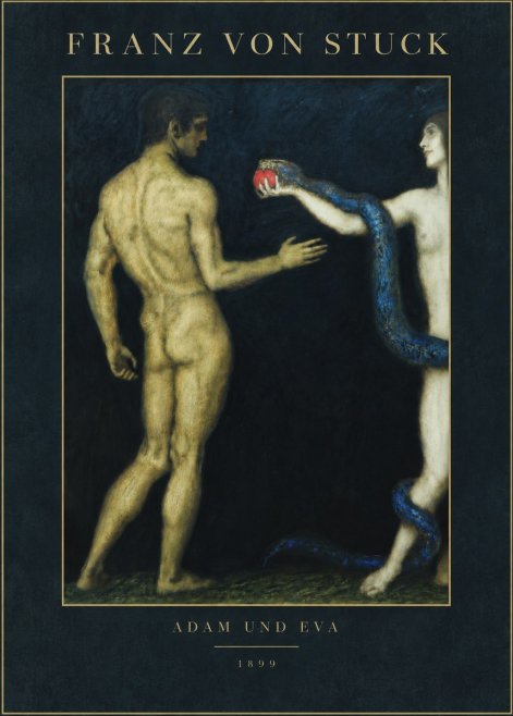 Franz von Stuck Adam Und Eva No3 - Póster