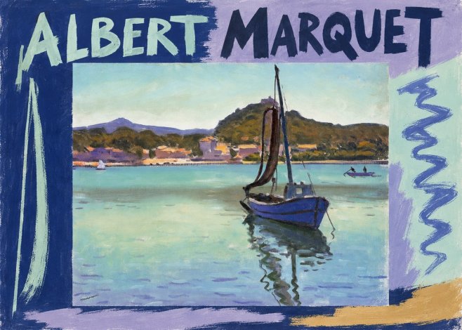 Albert Marquet Blue Boat in the Harbor No6 - Póster