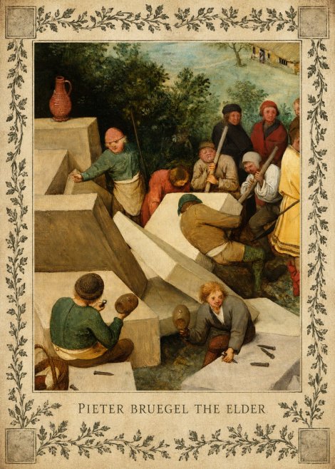 Pieter Bruegel The Tower of Babel V No3 - Póster