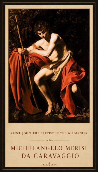 Michelangelo Merisi da Caravaggio Saint John the Baptist II No3 - Póster