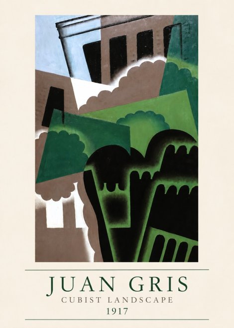 Juan Gris Cubist Landscape No3 - Póster
