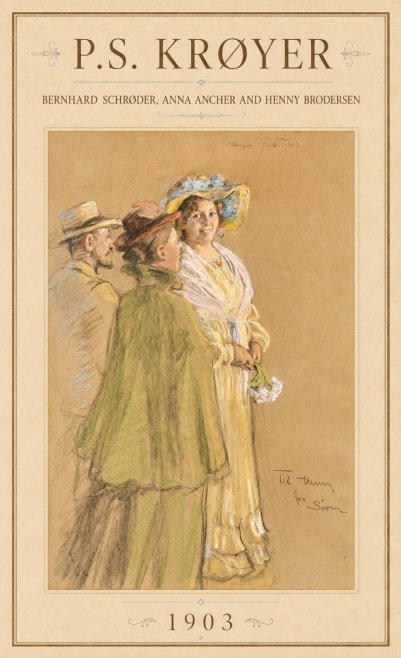 P.S. Krøyer Bernhard Schrøder, Anna Ancher and Henny Brodersen No1 - Póster
