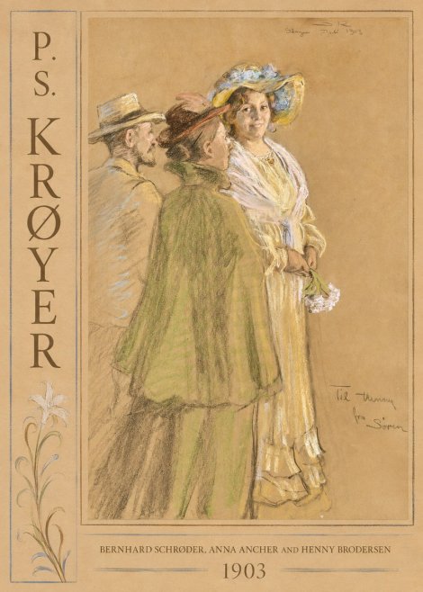 P.S. Krøyer Bernhard Schrøder, Anna Ancher and Henny Brodersen No2 - Póster