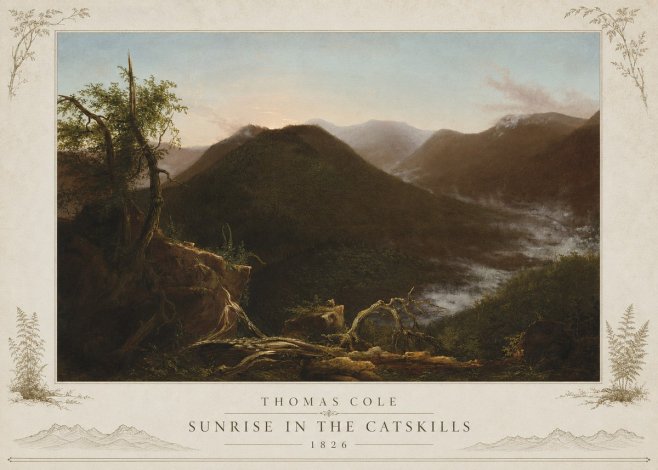 Thomas Cole Sunrise in the Catskills I No5 - Póster