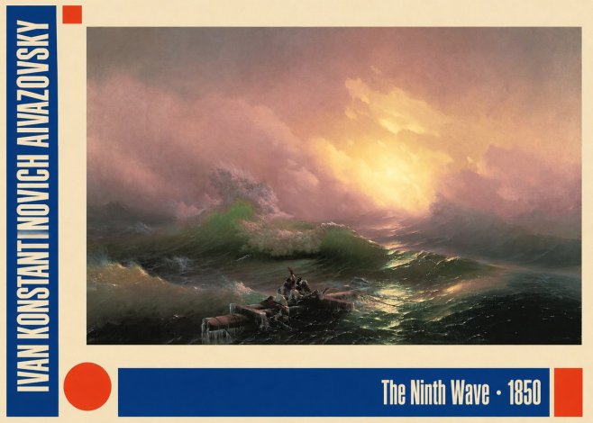 Ivan Konstantinovich Aivazovsky The Ninth Wave II No2 - Póster