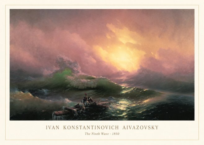 Ivan Konstantinovich Aivazovsky The Ninth Wave II No3 - Póster