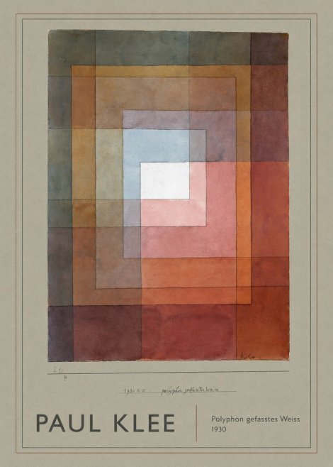 Paul Klee Polyphon Gefasstes Weiss No6 - Póster