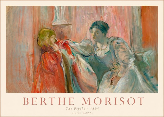 Berthe Morisot The Child's Robe (Le Manteau Rouge) No6 - Póster