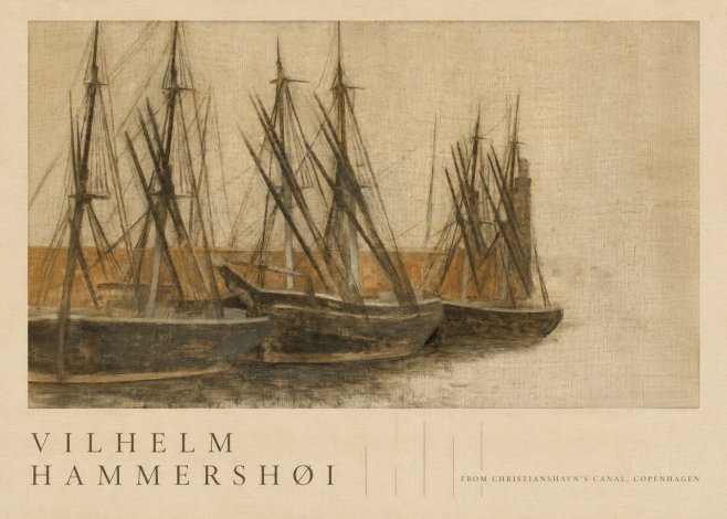 Vilhelm Hammershøi From Christianshavn's Canal, Copenhagen No5 - Póster
