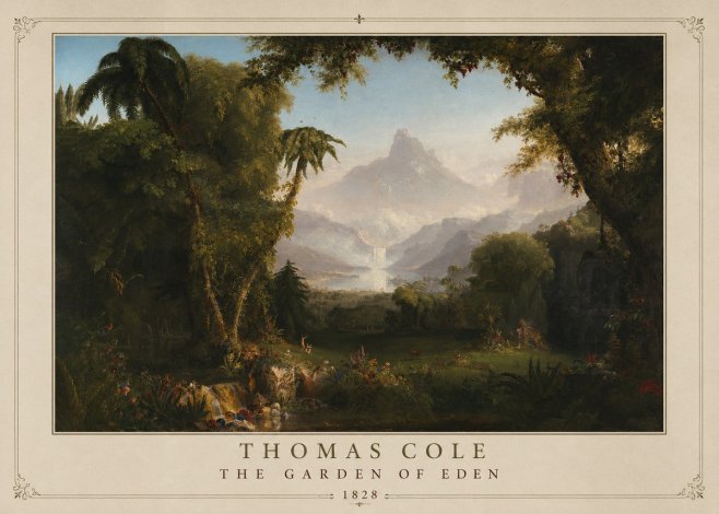Thomas Cole The Garden of Eden I No1 - Póster