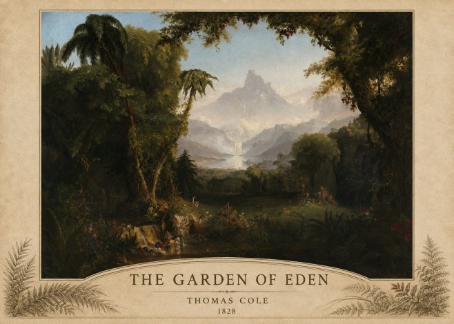 Thomas Cole The Garden of Eden I No5 - Póster