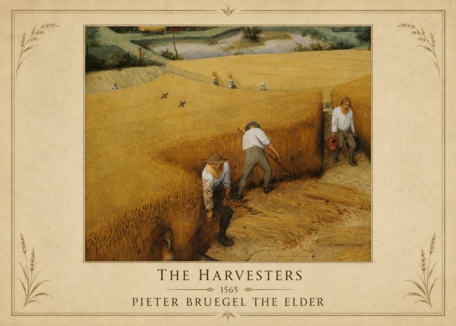Pieter Bruegel The Harvesters IV No1 - Póster
