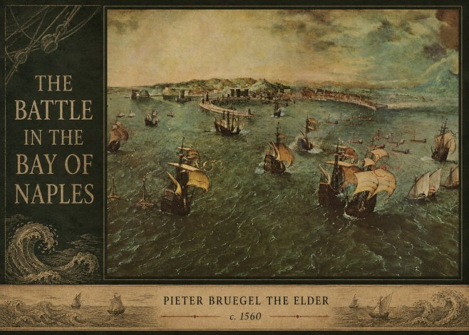 Pieter Bruegel The Battle in the Bay of Naples No3 - Póster