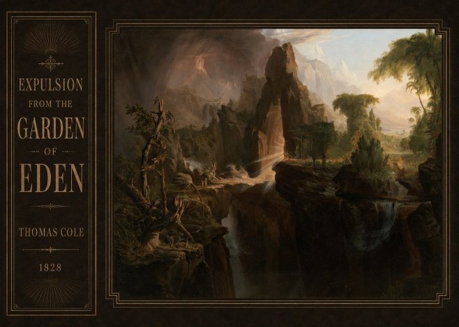 Thomas Cole Expulsion from the Garden of Eden I No2 - Póster