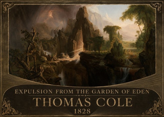 Thomas Cole Expulsion from the Garden of Eden I No3 - Póster