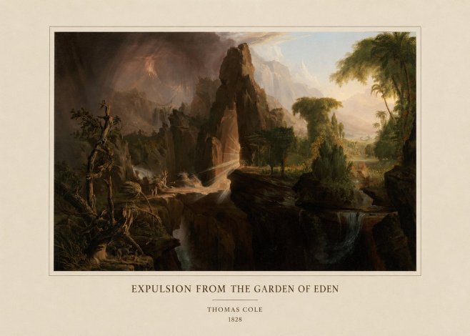 Thomas Cole Expulsion from the Garden of Eden I No4 - Póster