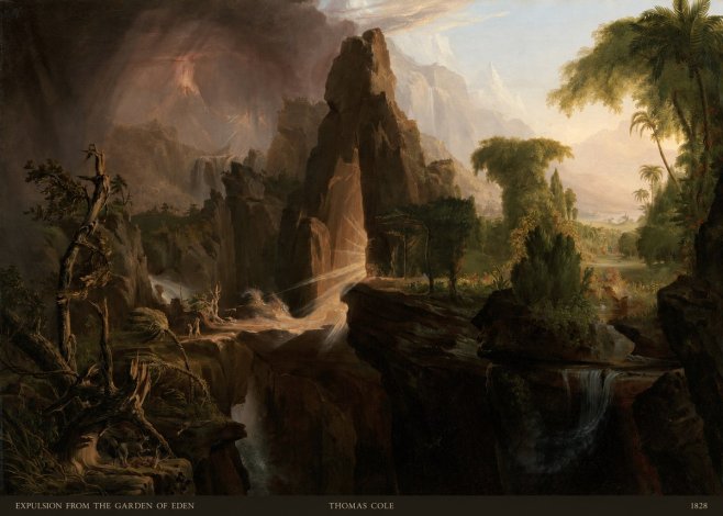 Thomas Cole Expulsion from the Garden of Eden I No5 - Póster