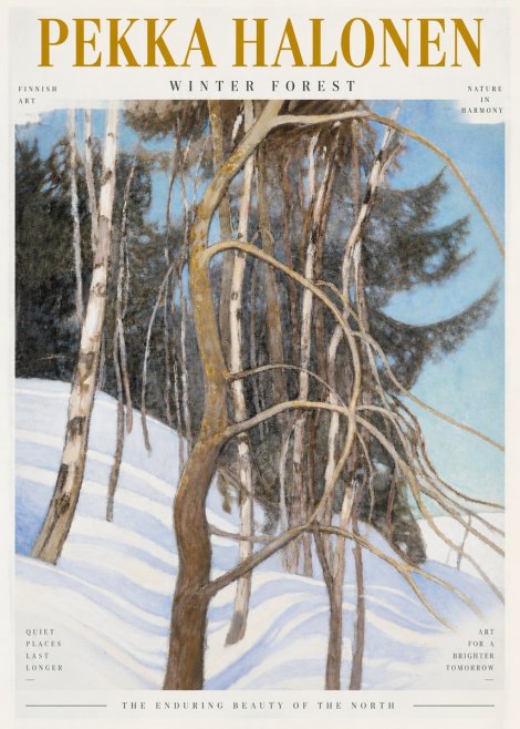 Pekka Halonen Winter Forest III No4 - Póster