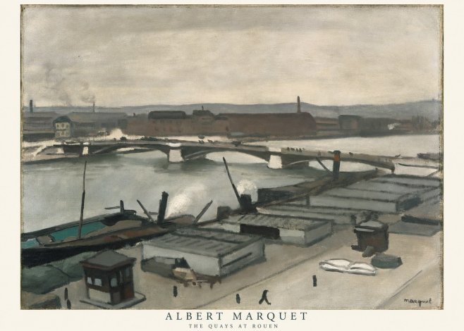 Albert Marquet The Quays at Rouen No6 - Póster