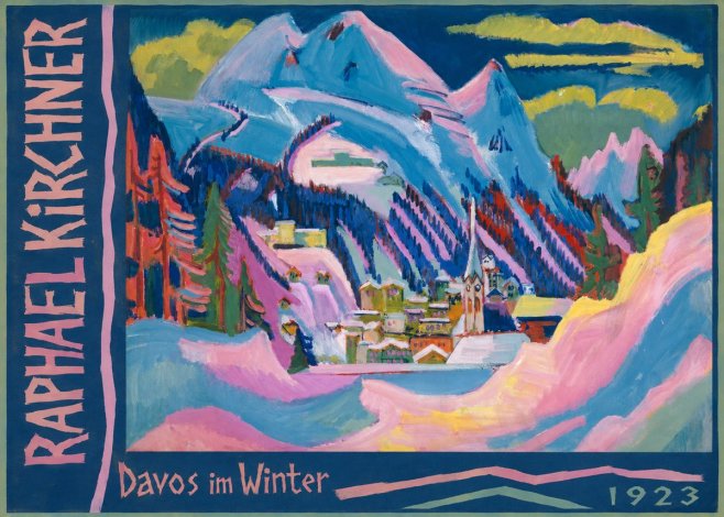 Raphael Kirchner Davos Im Winter No2 - Póster