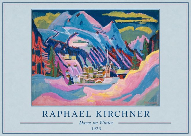 Raphael Kirchner Davos Im Winter No4 - Póster