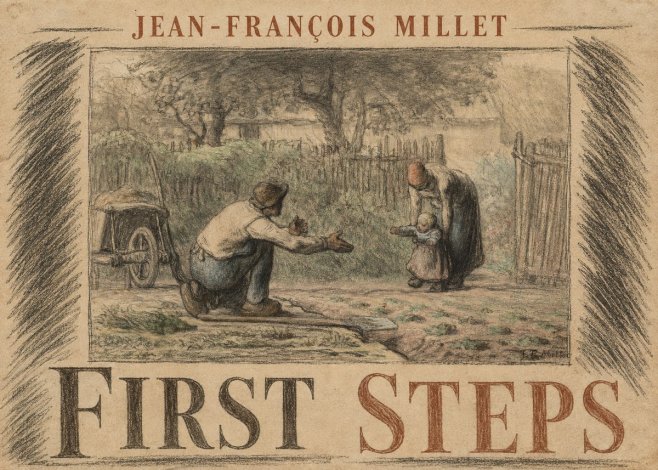 Jean-François Millet First Steps No6 - Póster