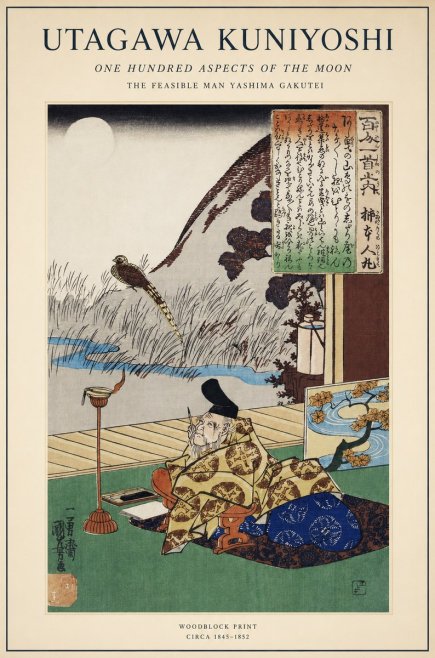 Utagawa Kuniyoshi The Feasible Man Yashima Gakutei No1 - Póster