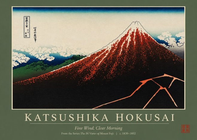 Katsushika Hokusai Fine Wind, Clear Morning No2 - Póster