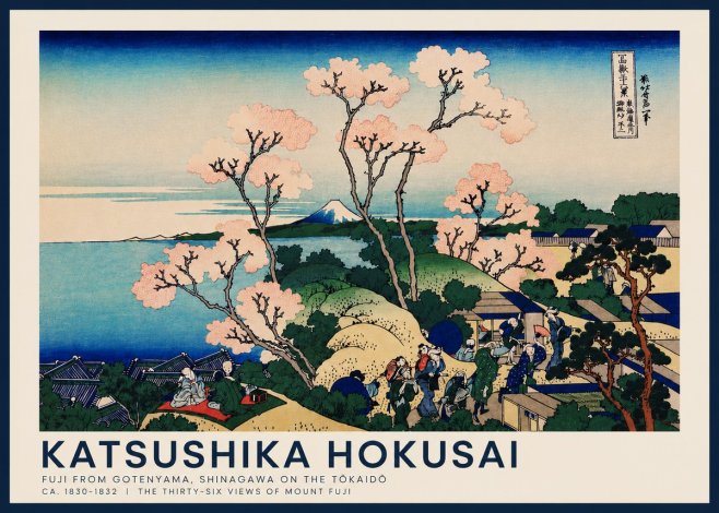 Katsushika Hokusai Fuji from Gotenyama, Shinagawa on the Tōkaidō No4 - Póster