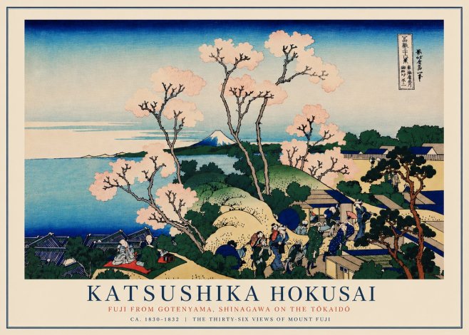 Katsushika Hokusai Fuji from Gotenyama, Shinagawa on the Tōkaidō No5 - Póster